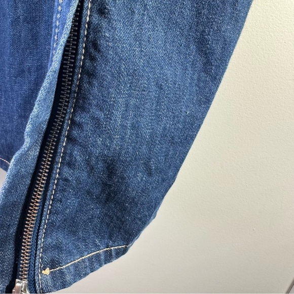 Zara Blue Denim Mini Dress Size XXL - Picture 8 of 15